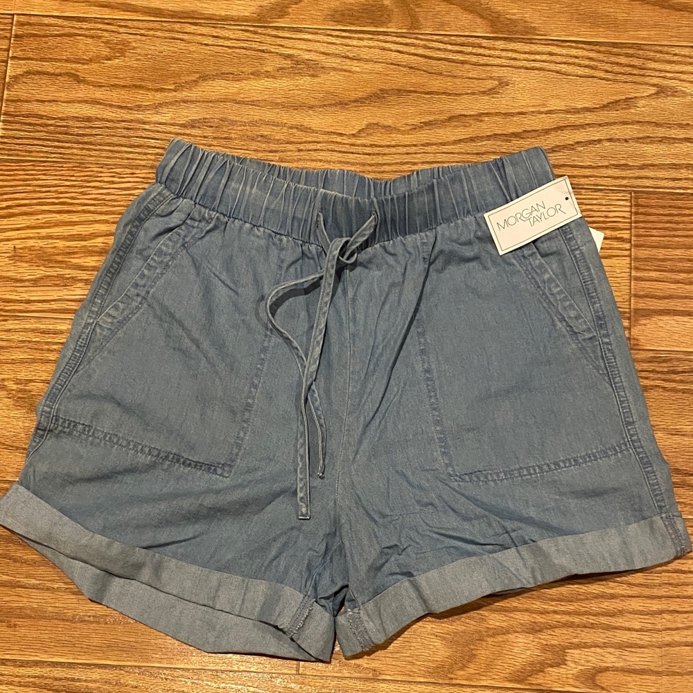 Morgan Taylor Women's Denim Blue Cargo Shorts